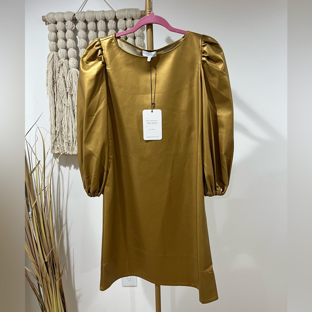 SEDGE Gold Long Sleeve Dress